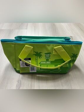 Trader Joe's Mini Insulated Bag. Lime and Teal. NWT.